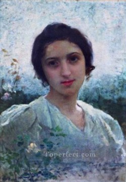 Eugenie Lucchesi realistic girl portraits Charles Amable Lenoir Oil Paintings